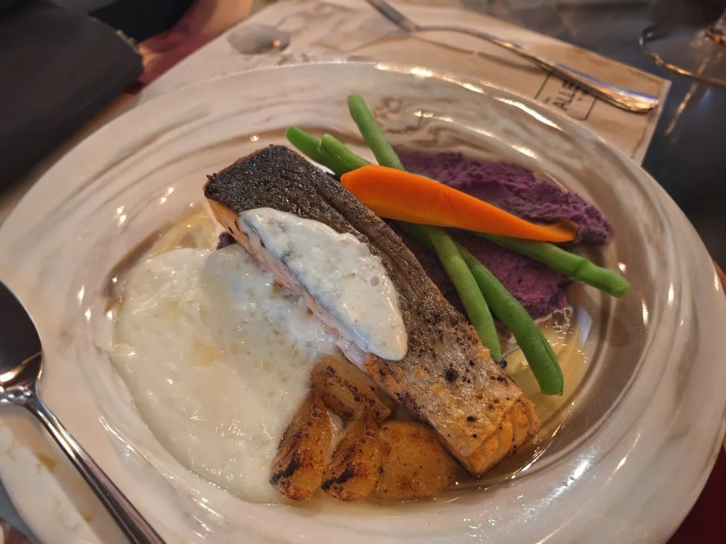 Chef-Mike-Creation-1-Royal-Ube-Mashed-Purple-Yam-With-Pan-Seared-Salmon-With-Veloute-copy-1024x767